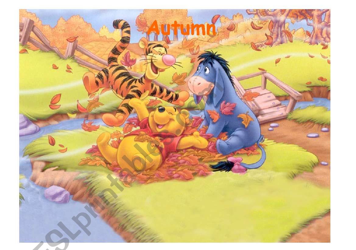 POOH AUTUMN worksheet