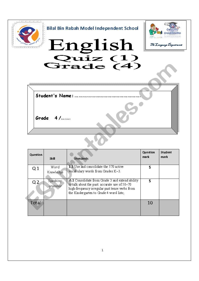 unit test  worksheet