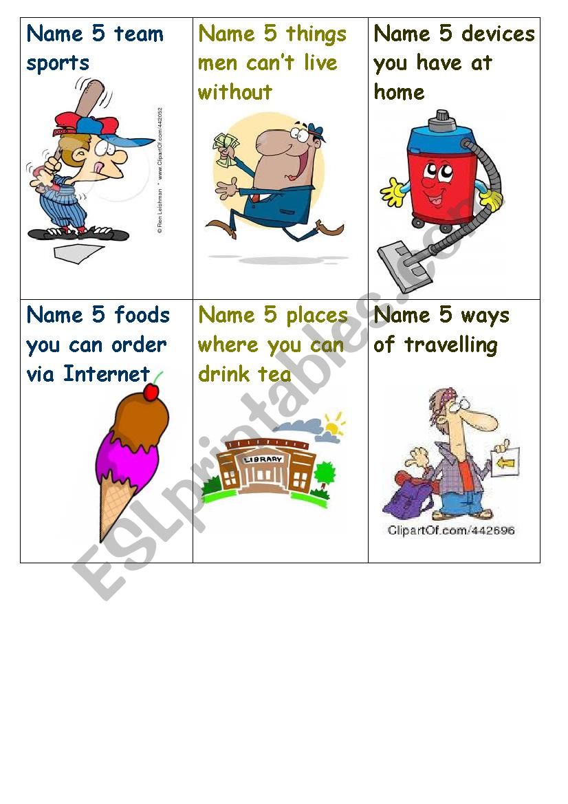 CARDS (can-cant) 2 worksheet