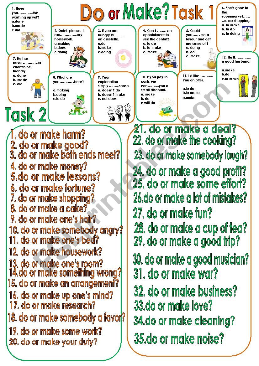 Do or Make? Consolidation exercises.