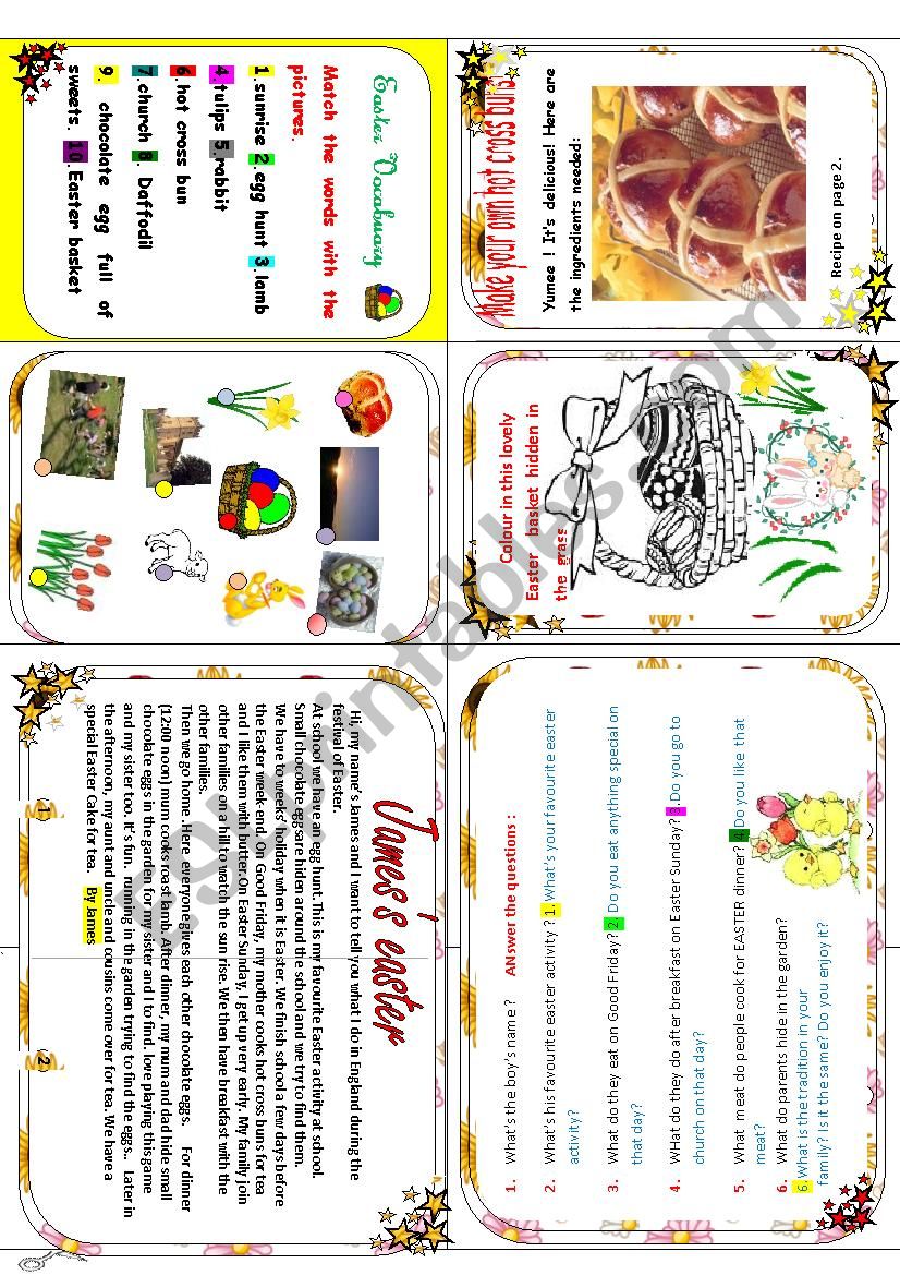 My Easter minibook worksheet