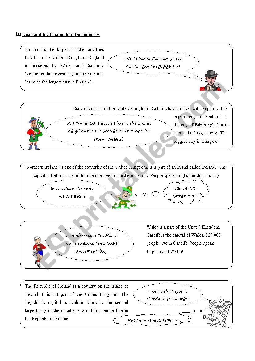 British Isles  worksheet