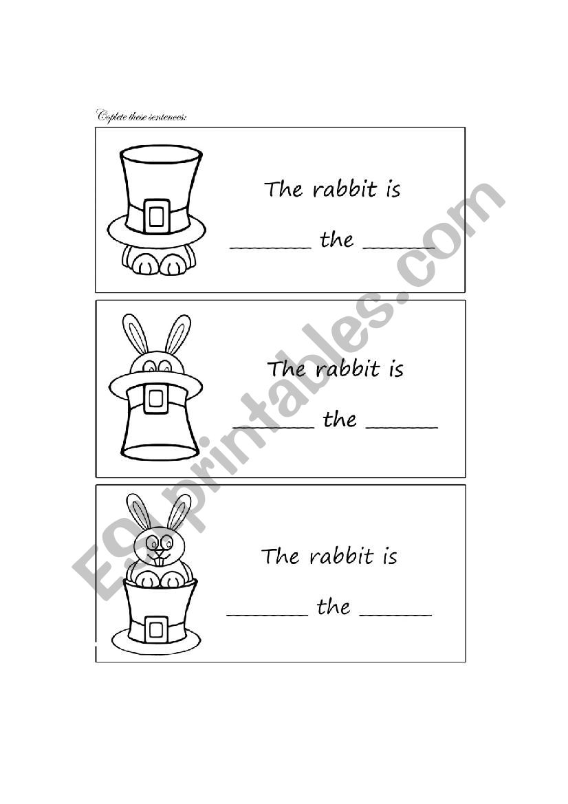 prepositions worksheet