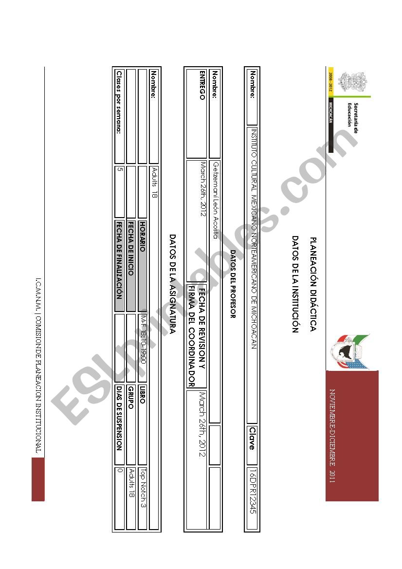 Lesson Plan Third Demo Class worksheet