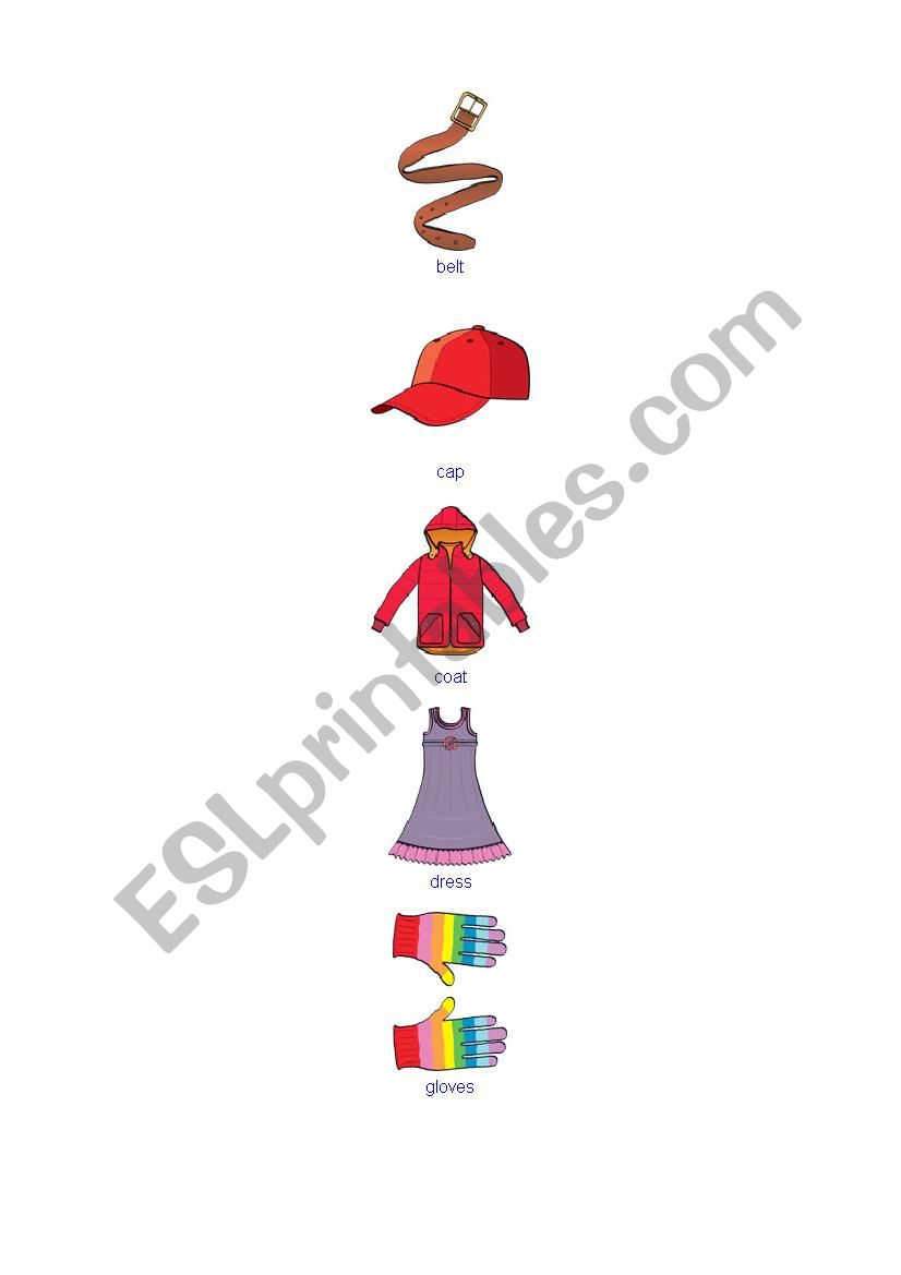 clothes worksheet