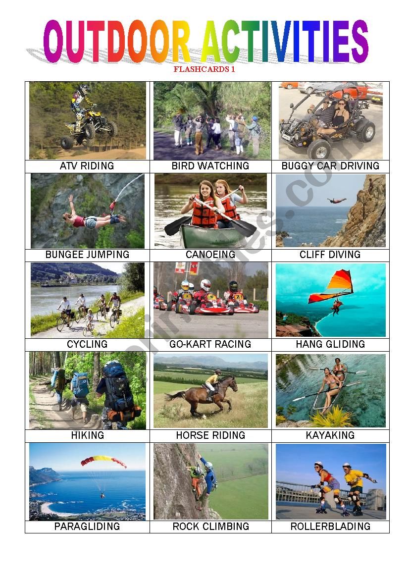 Outdoor Activities 1 worksheet