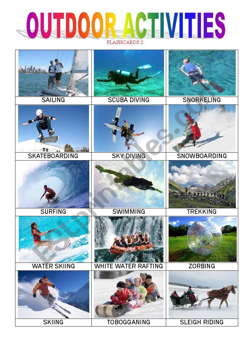 Outdoor Activities 2 worksheet