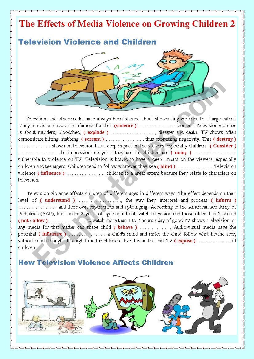 effects of media violence on children's behavior essay