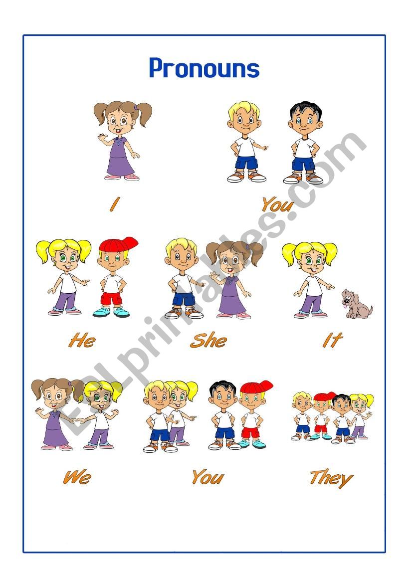 Pronouns worksheet