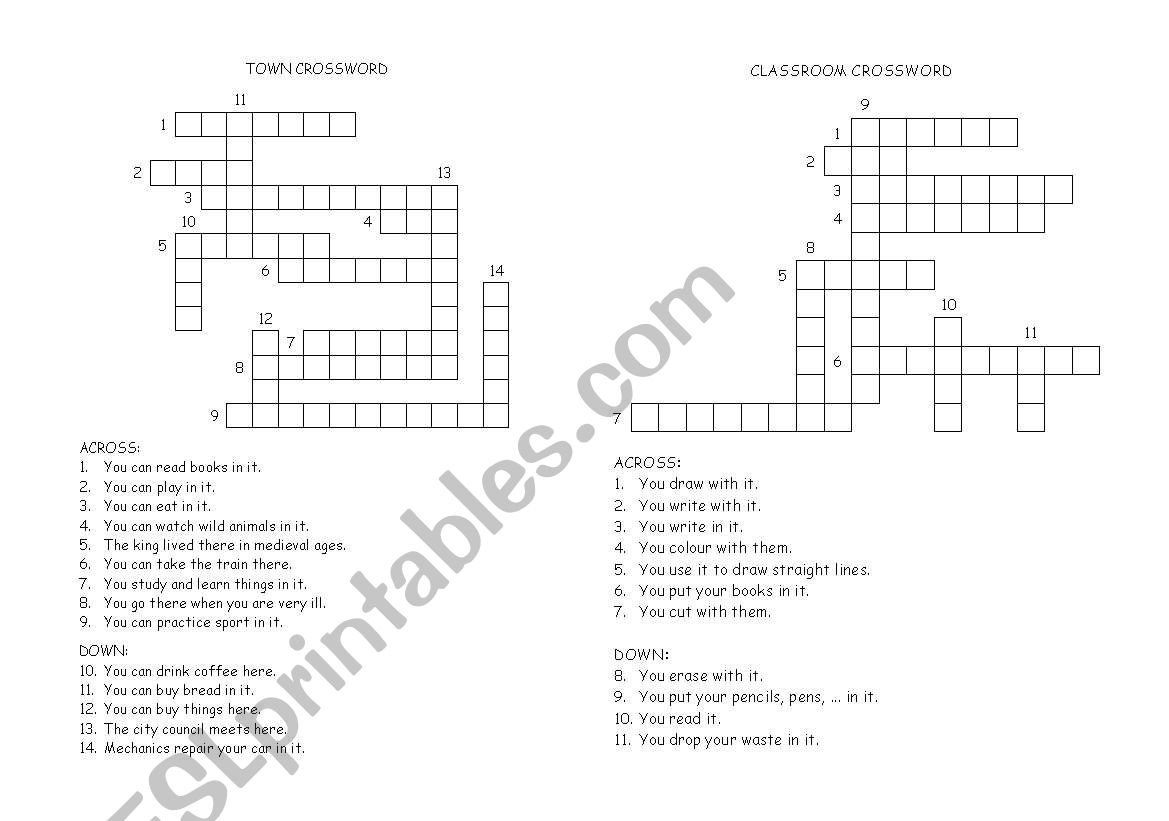 Crosswords. worksheet