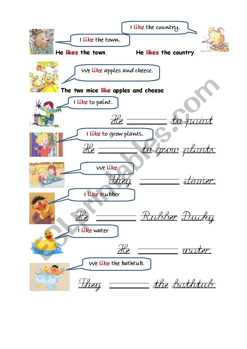 Present simple  worksheet