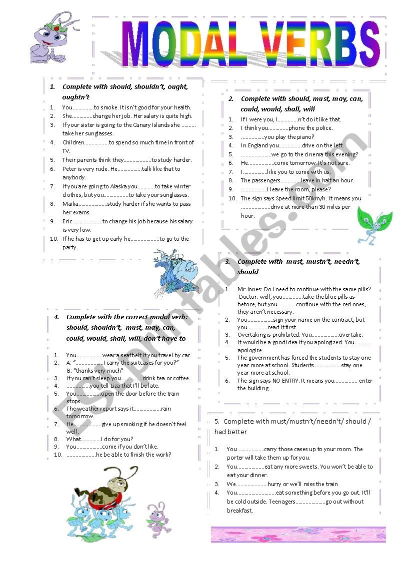 MODAL VERBS worksheet