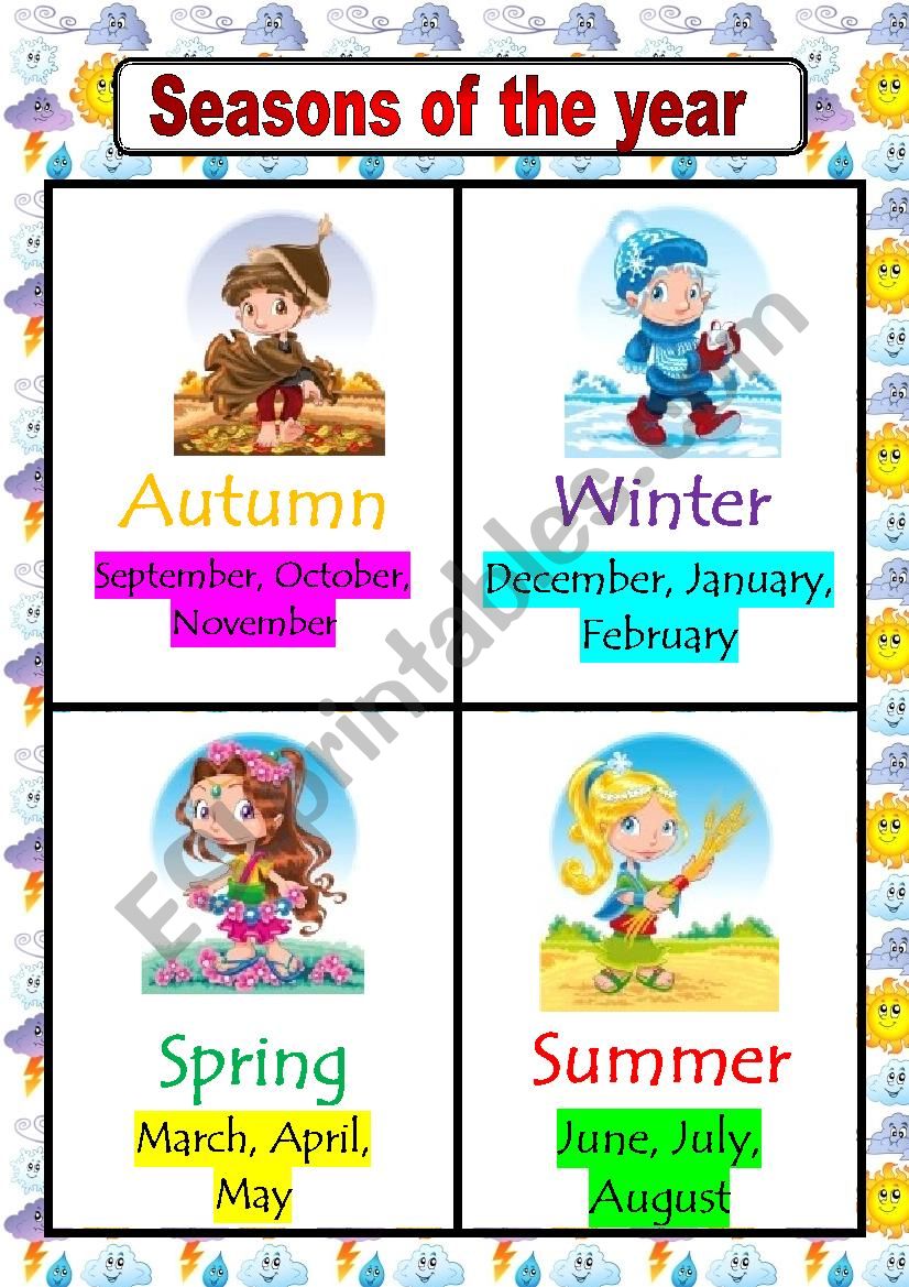 seasons of the year worksheet