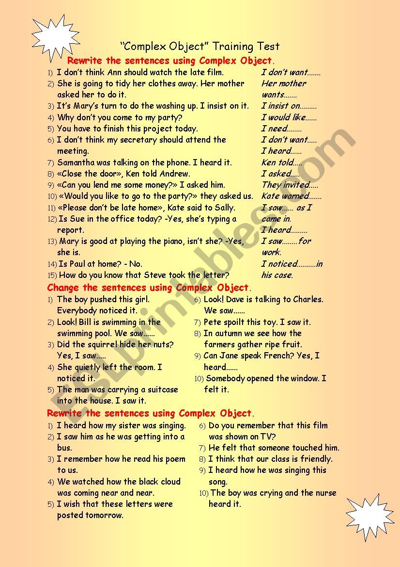 English sentence test