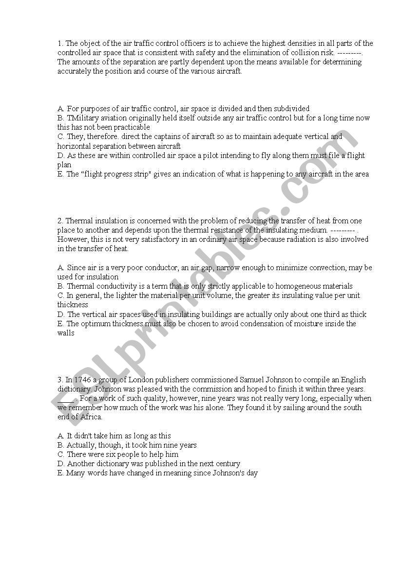 paragraph worksheet