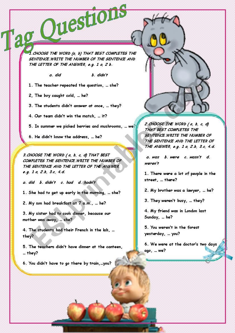 Tag Questions worksheet