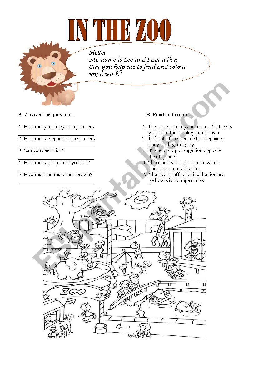 In the ZOO worksheet