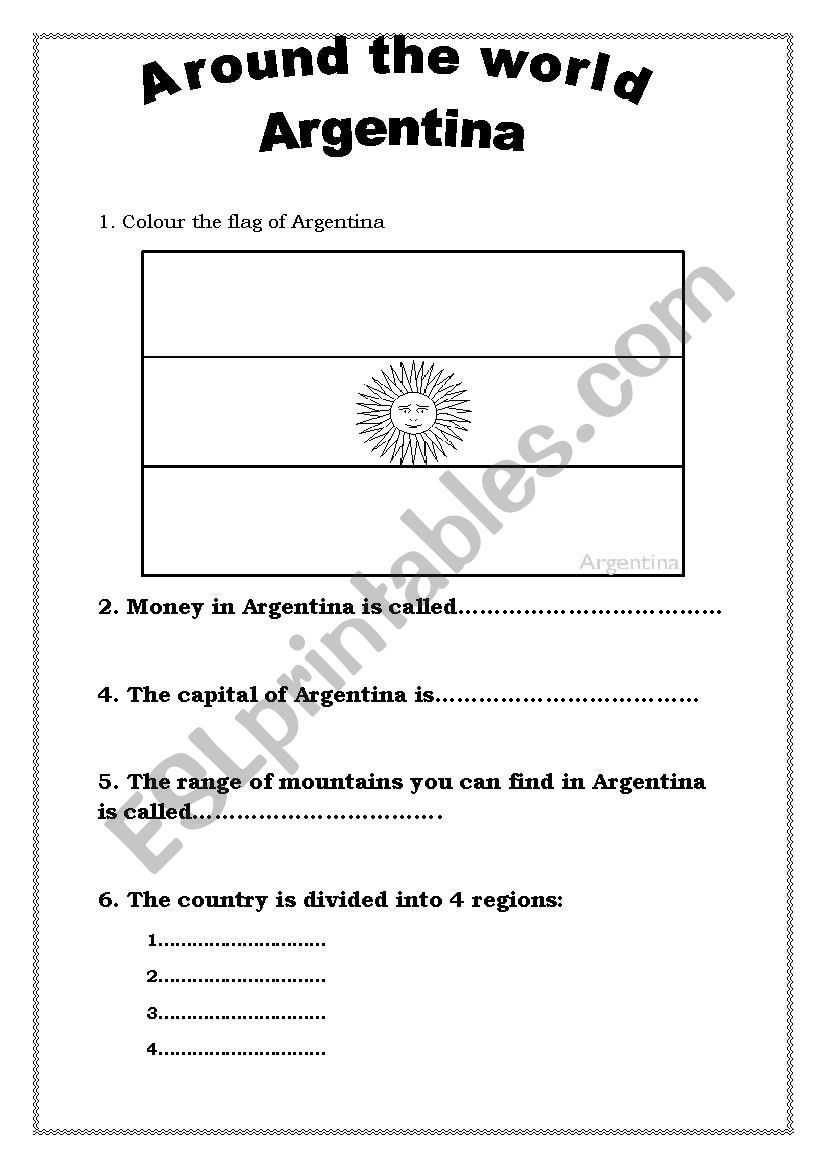 Around the world webquest 2 - Argentina