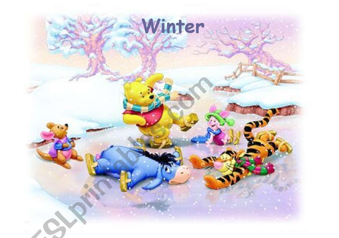 Pooh winter worksheet
