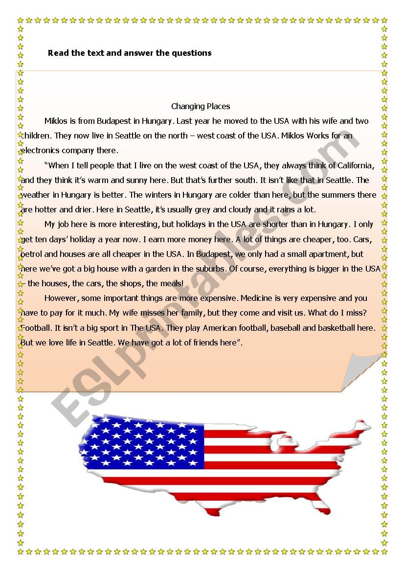 Changing Places worksheet