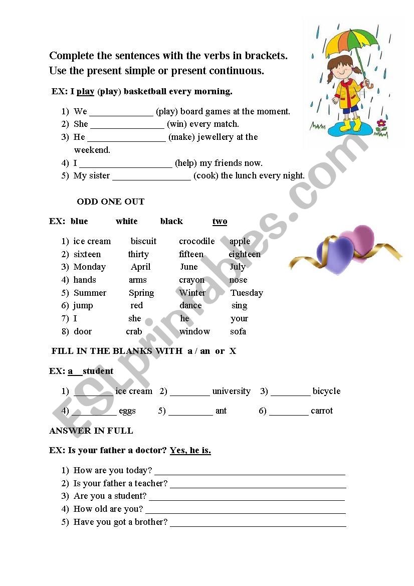 Present Tense and Revision  Vocabulary