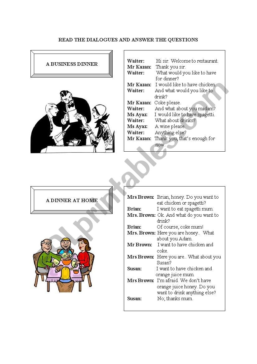 Grammar worksheet