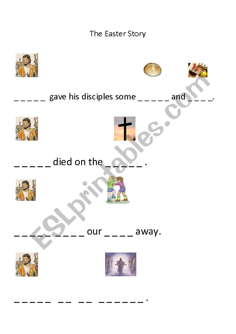 Easter Story worksheet