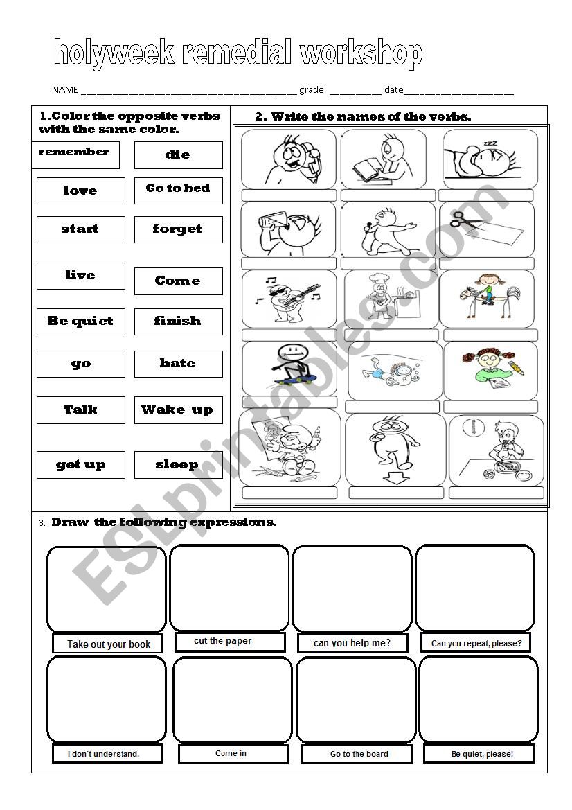 remedial worksheet  worksheet