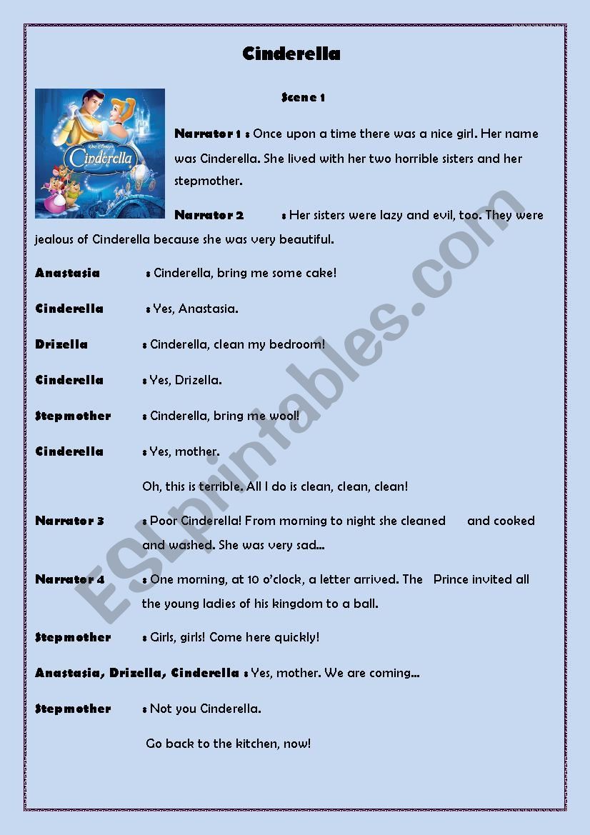 Cinderella worksheet