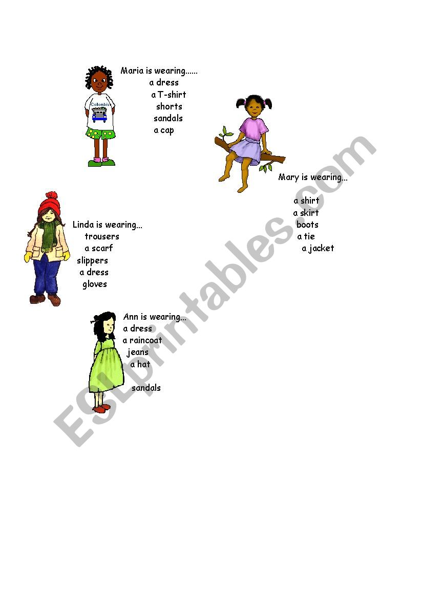 clothes worksheet