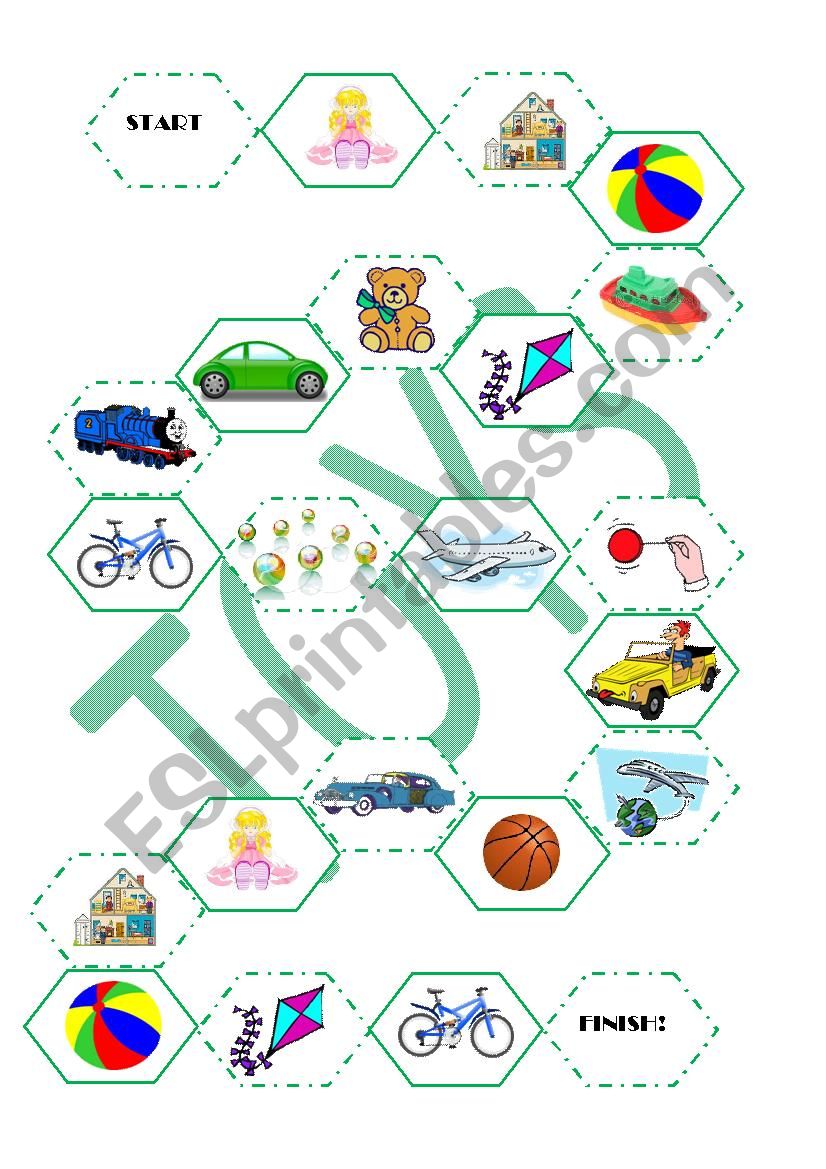 TOYS BOARD GAME worksheet