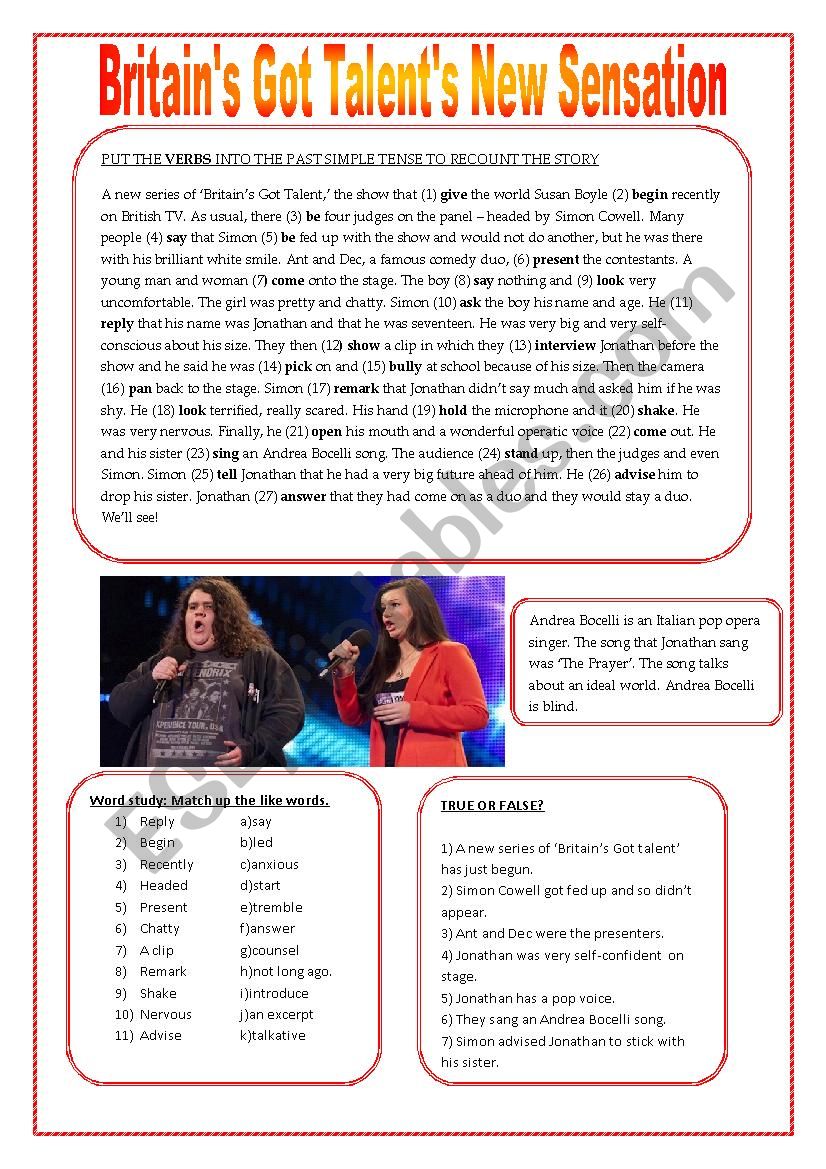 BritainÂ´s Got Talent: Jonathan