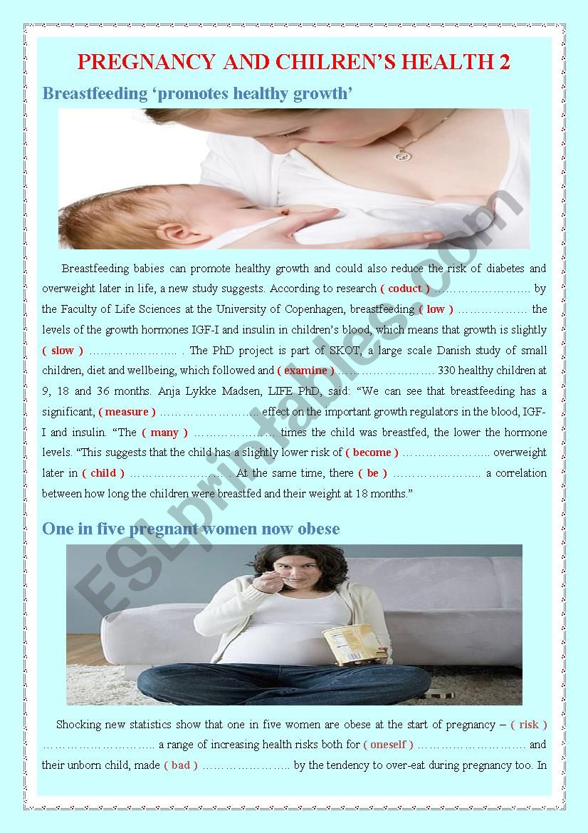 PREGNANCY AND CHILRENS HEALTH 2
