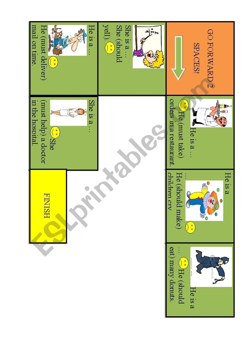 Boardgame modals - SHOULD/SHOULDNT (smiley faces)- PART 2