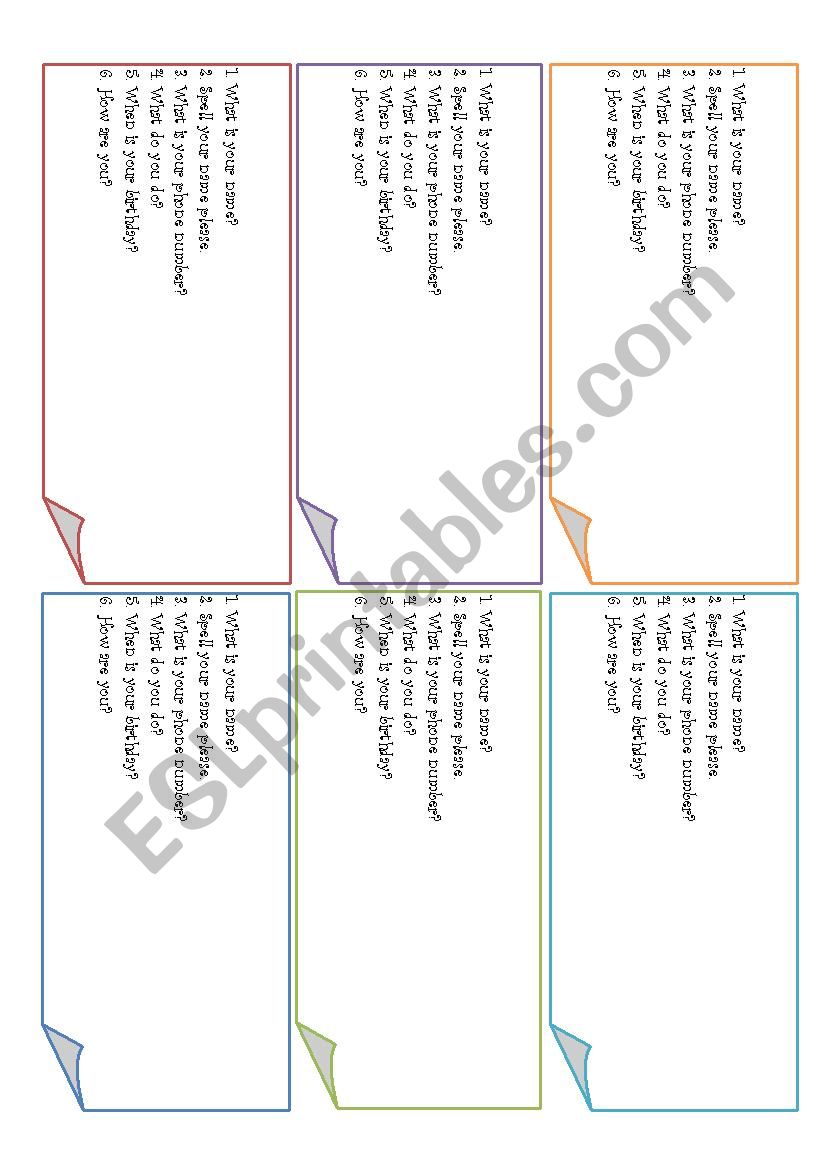 Role play for elementary revision