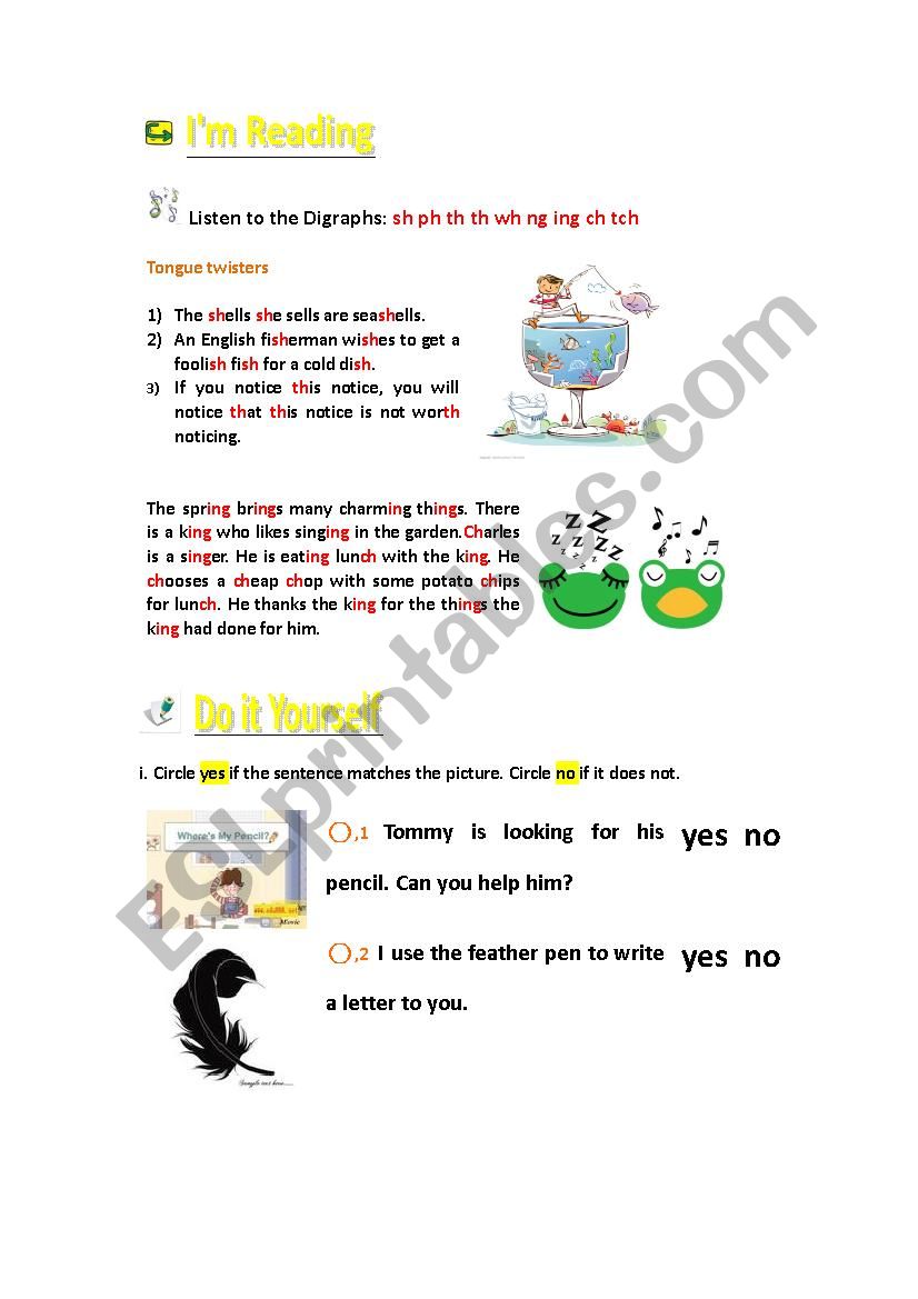 A Series of Phonics Printables Unit 18 2/2