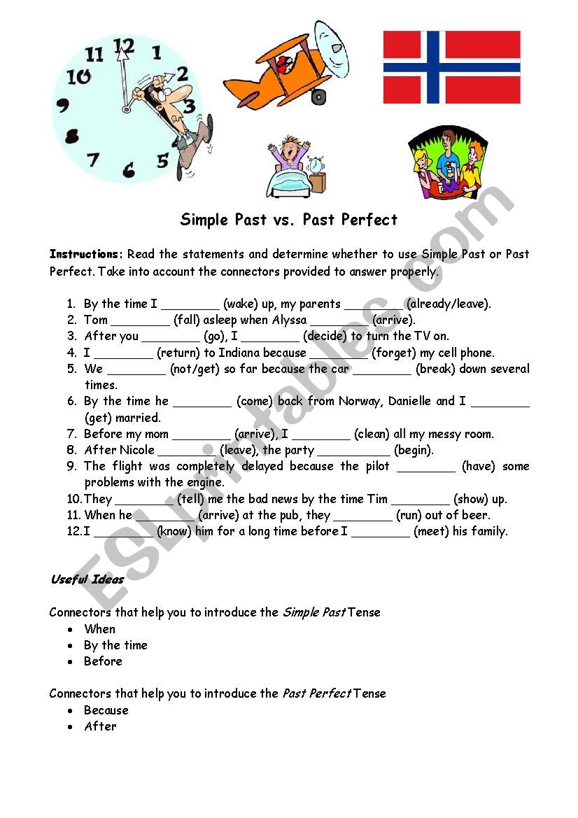 Simple Past vs. Past Perfect worksheet