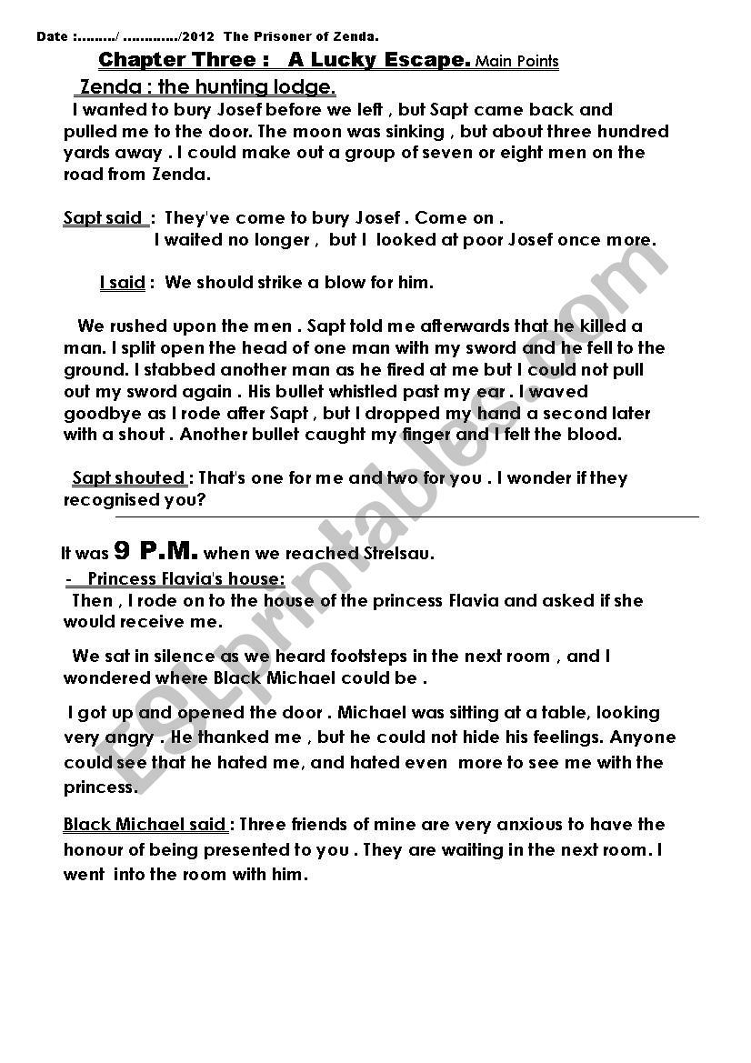 chapter 3  worksheet