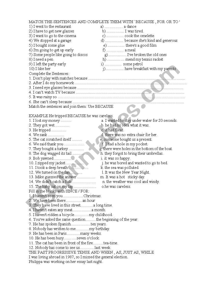 Conjunctions PART 2 worksheet