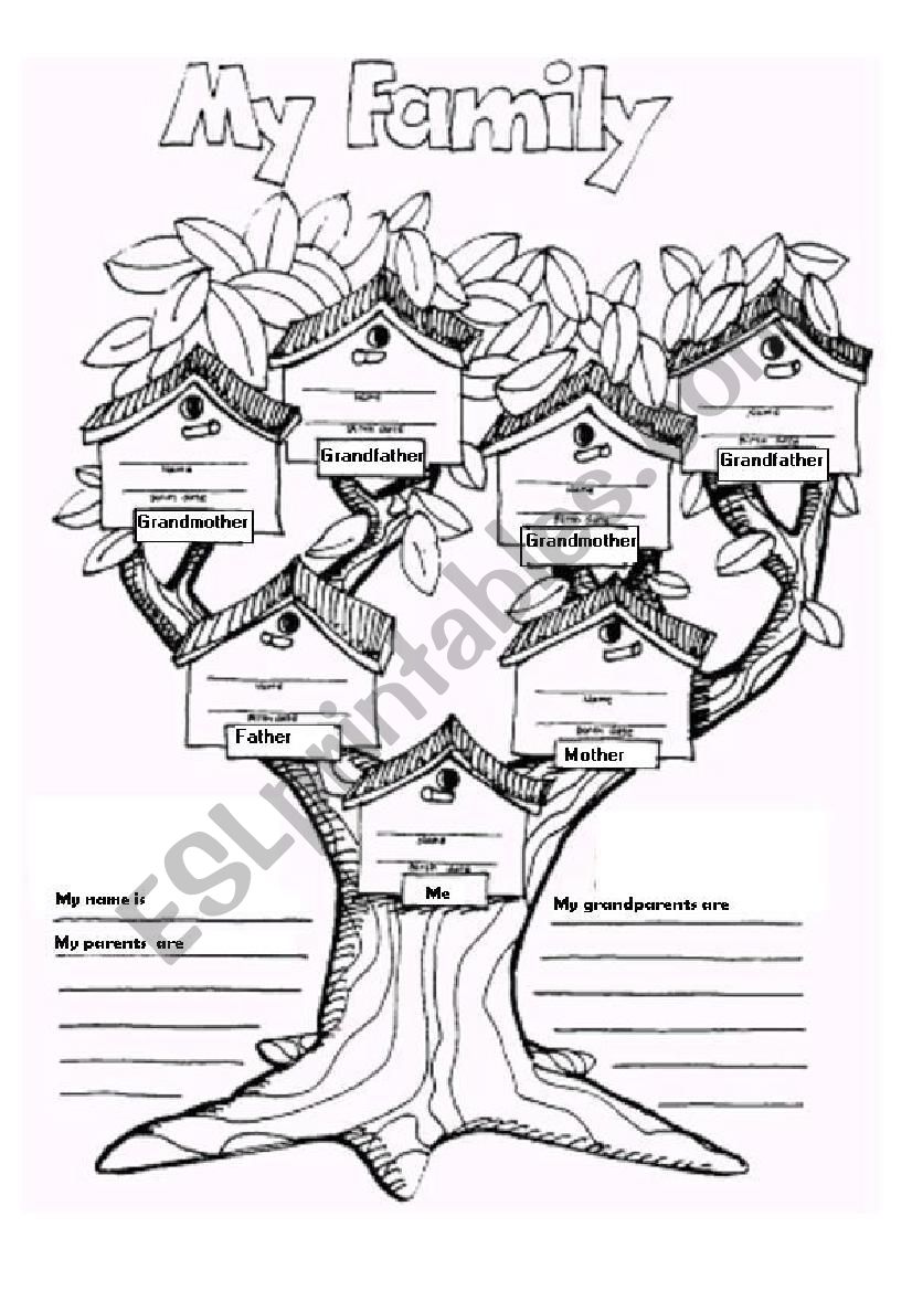 My family tree worksheet