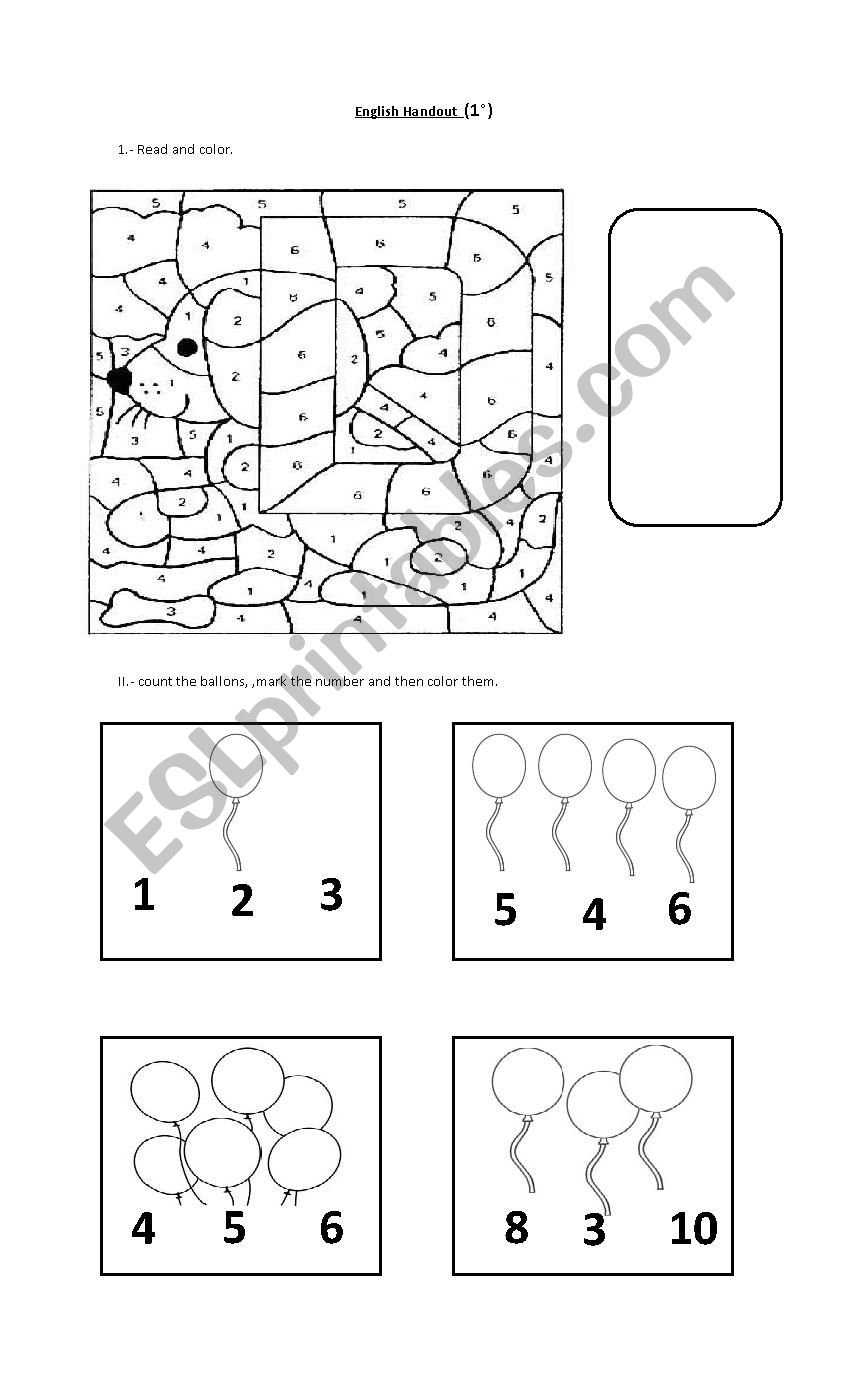 numbers and colors worksheet