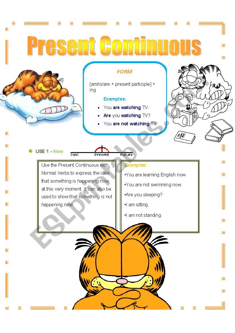 Present Continuous worksheet