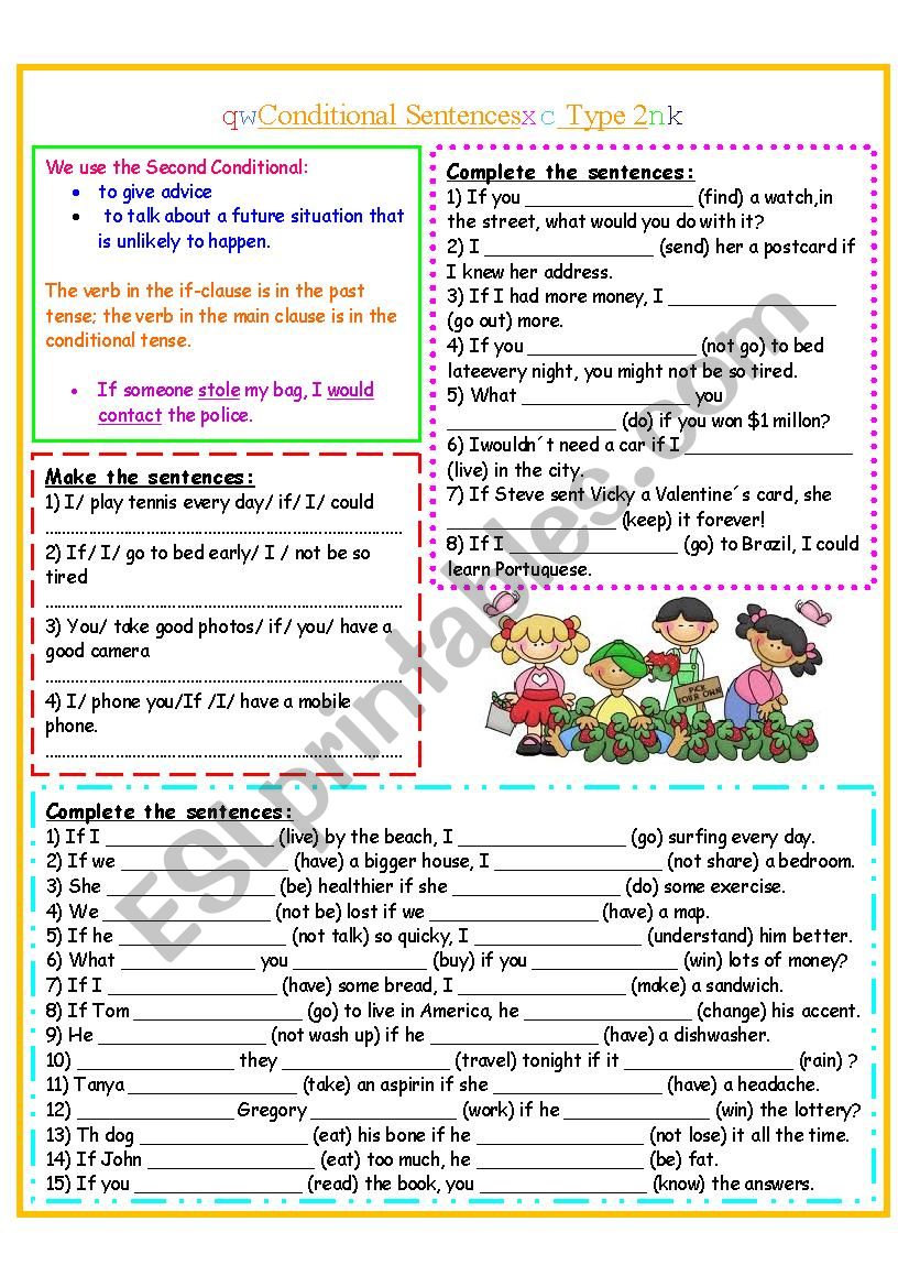 Conditional Sentences Type 2 worksheet