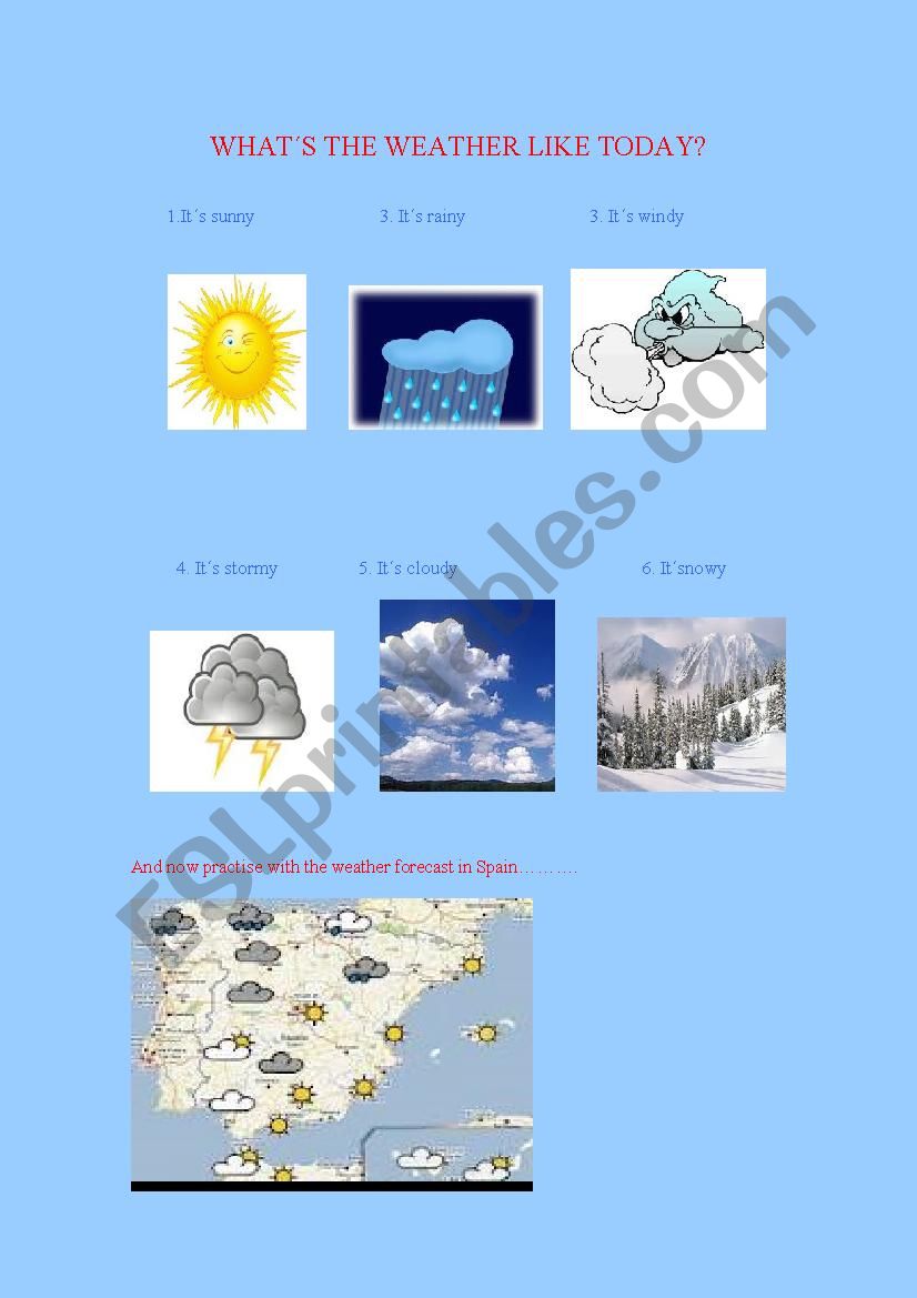 Weather part one worksheet