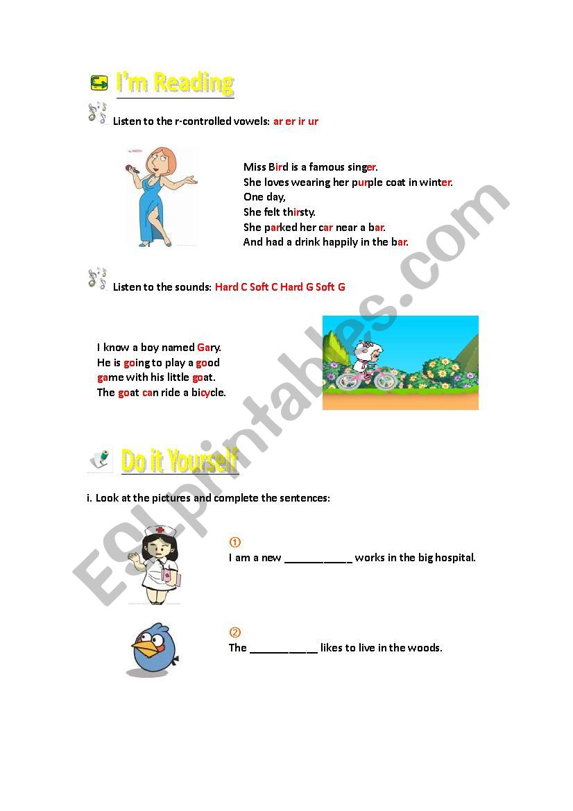 A Series of Phonics Printables Unit 19 2/2