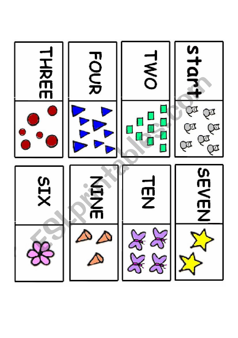 numbers dominoes worksheet
