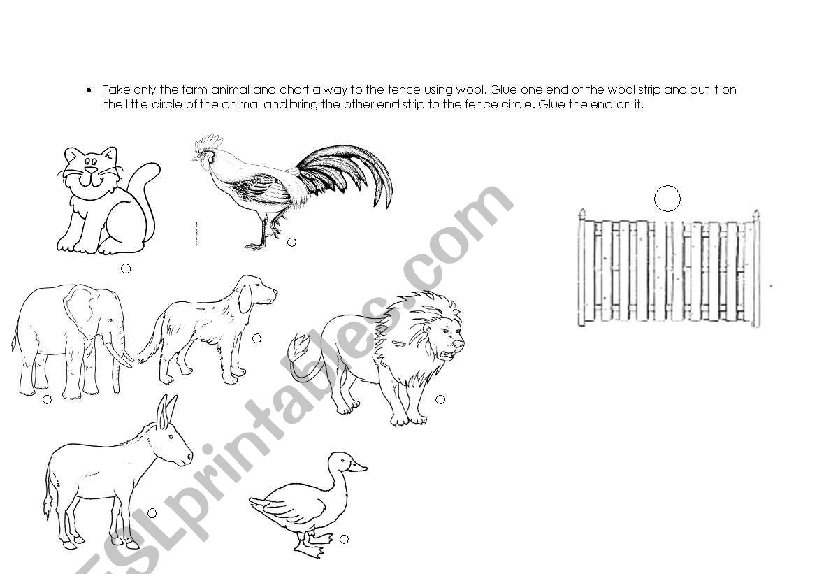 farm animals worksheet