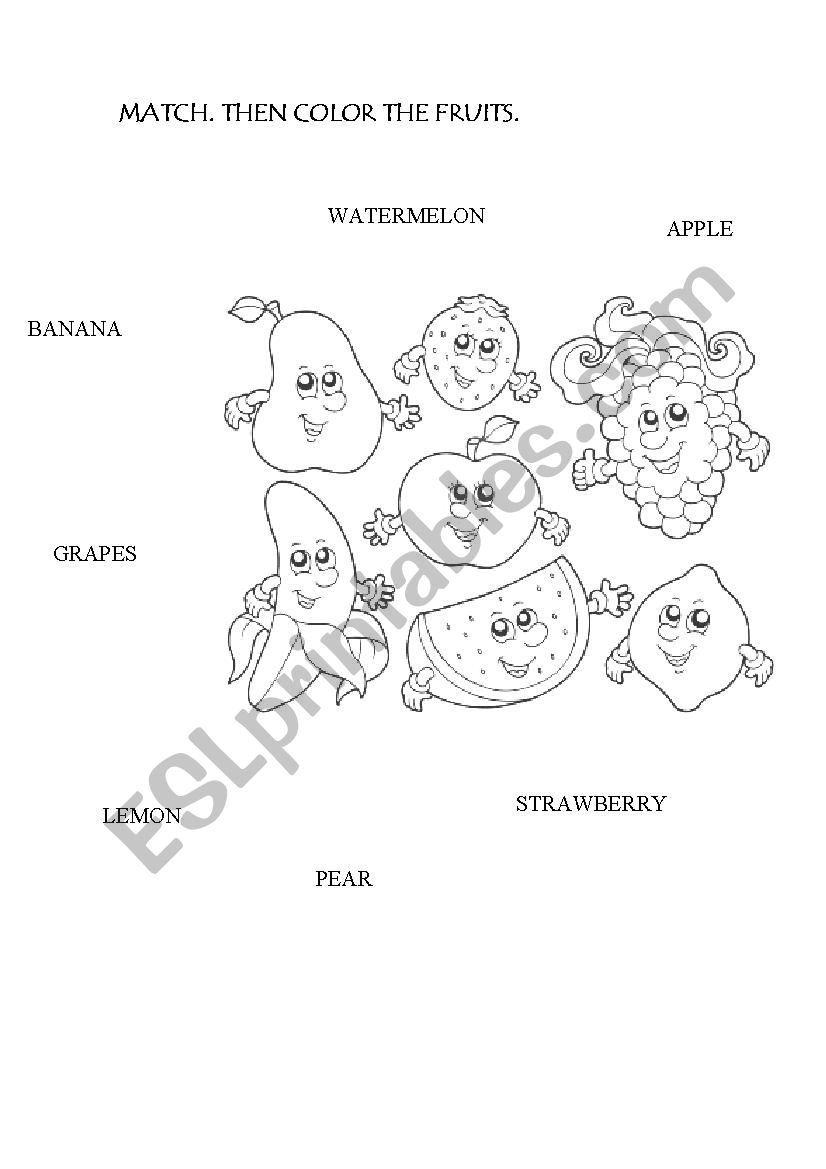 FRUITY MATCH! worksheet