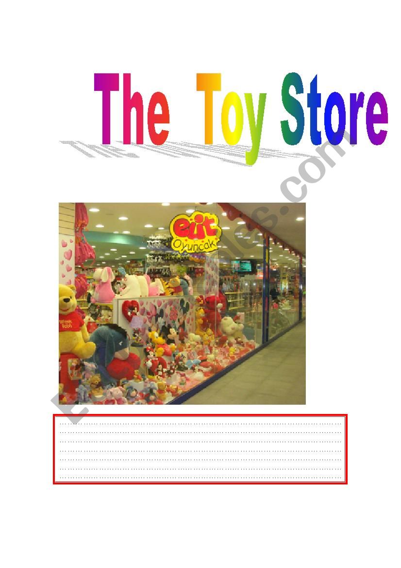 writing series for first graders  -  The Toy store 