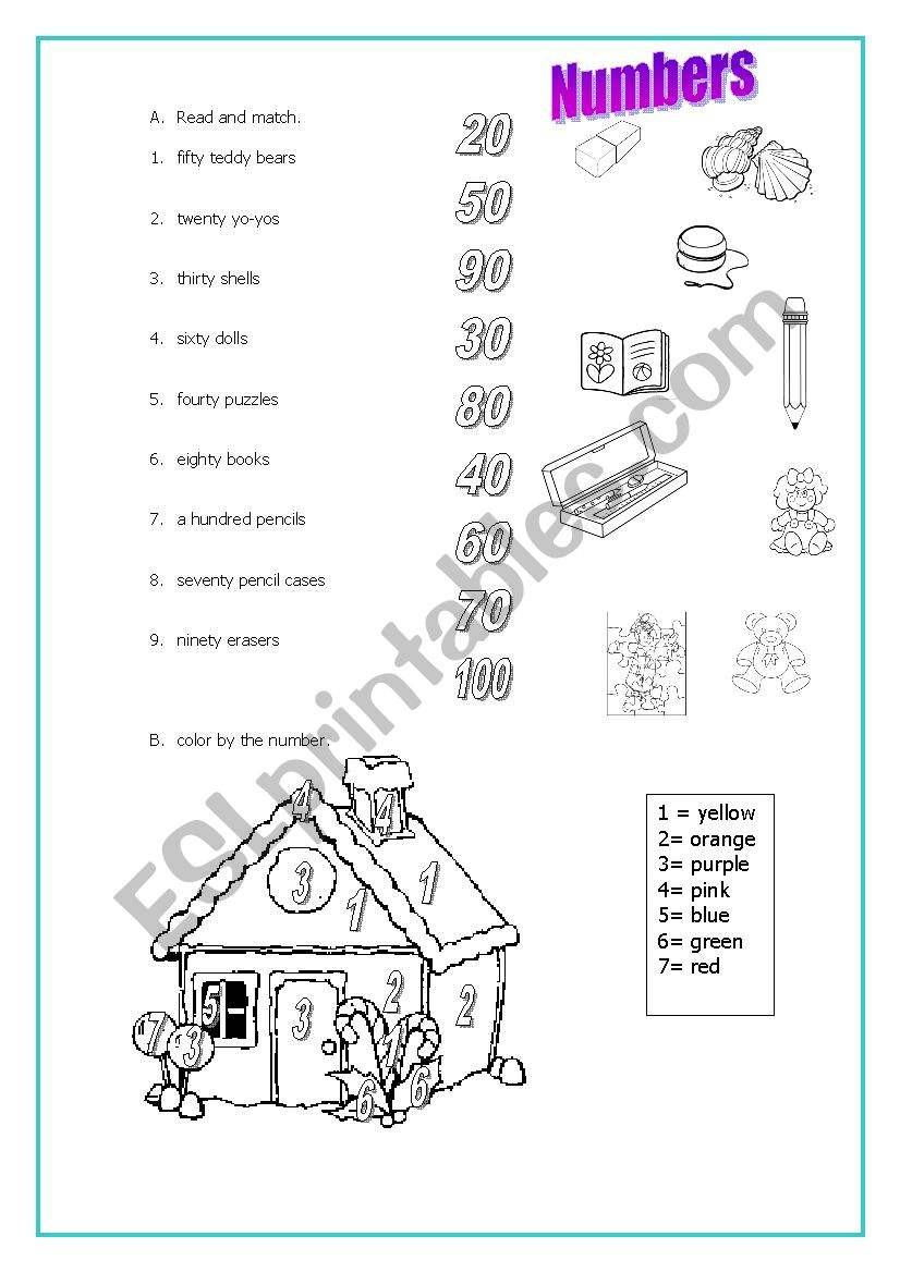 Numbers worksheet